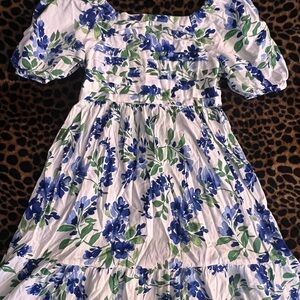 The Children's Place Blue and White Floral Dress